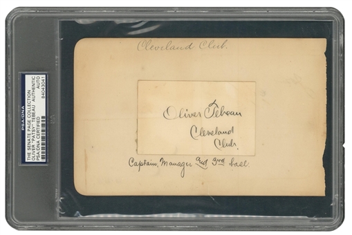 Oliver "Patsy" Tebeau Autographed Encapsulated Cut - The Senate Page Collection (PSA/DNA)